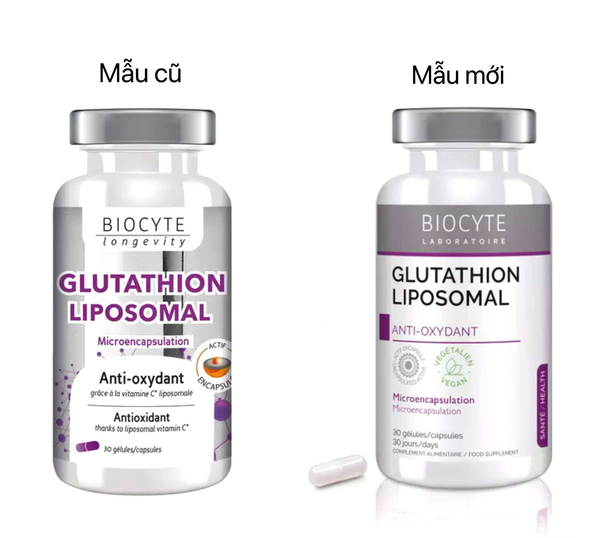 Viên Uống Trắng Da Glutathion Biocyte Pháp 30 Viên