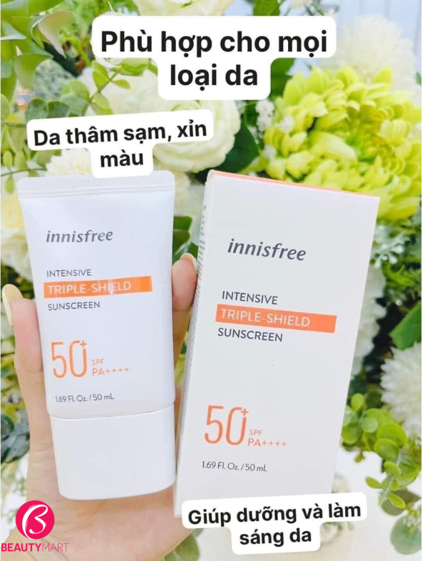 Kem Chống Nắng Innisfree Triple Shield SPF 50+ PA++++ 50ml