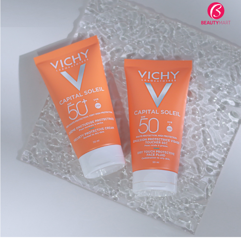 Kem Chống Nắng Vichy SPF 50 Ideal Soleil Emulsion Anti-brillance  cho da gì