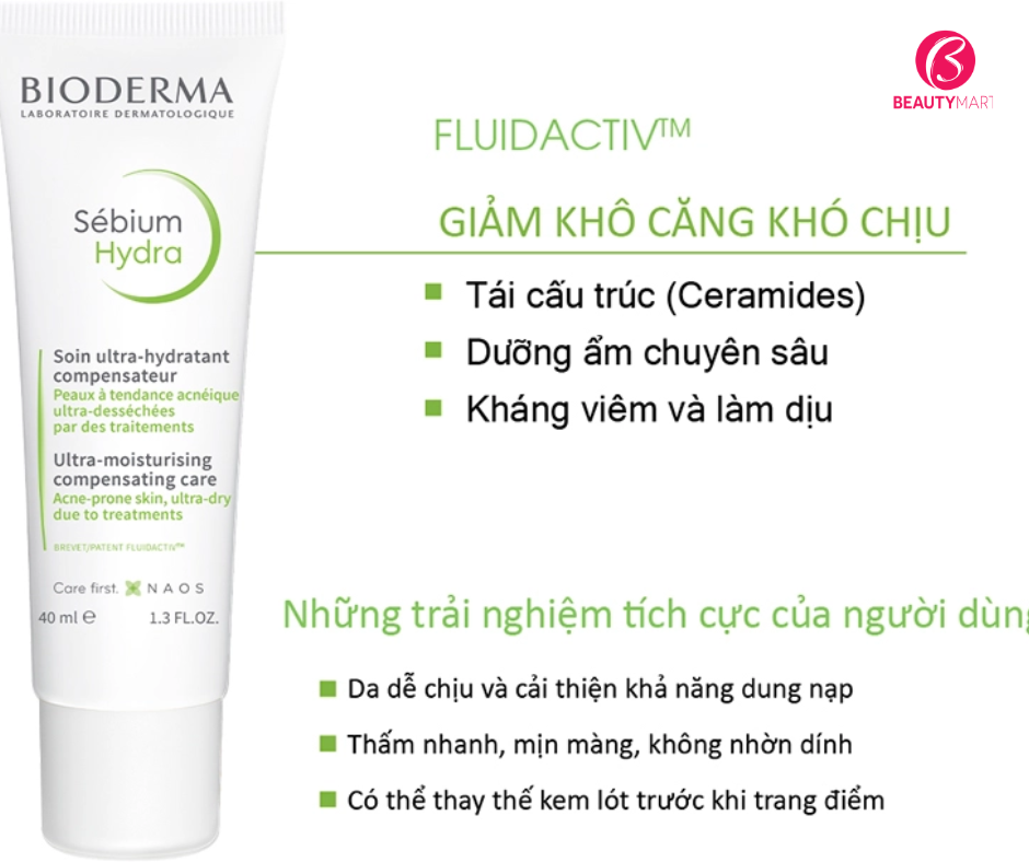 Kem Dưỡng ẩm Bioderma Sebium Hydra 40ml