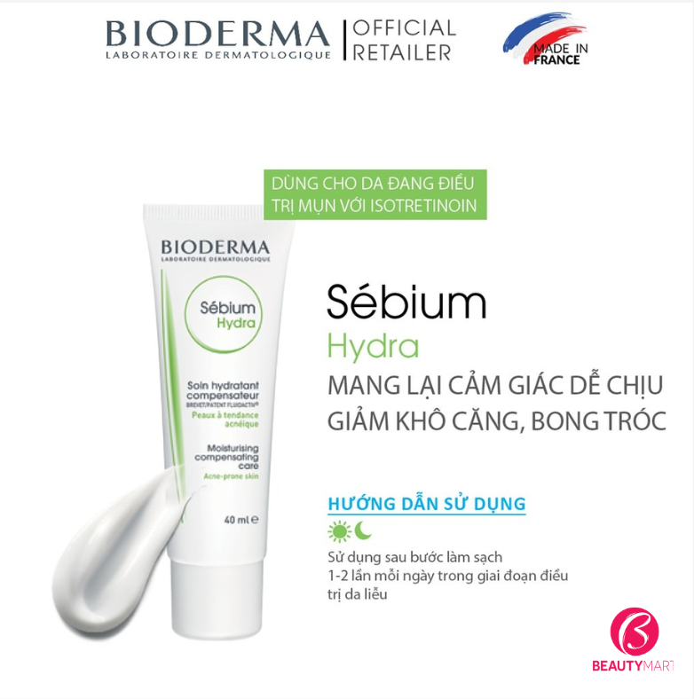 Kem Dưỡng ẩm Bioderma Sebium Hydra 40ml