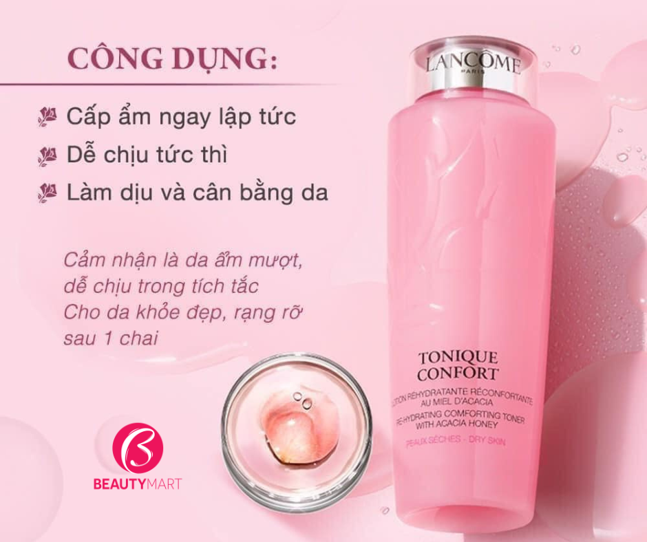 Nước Hoa Hồng Lancome Tonique Confort Toner Cấp Ẩm Dịu Da 125ML