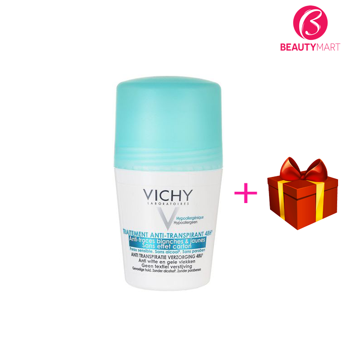 Lăn Khử Mùi, Kiềm Mồ Hôi Nách Vichy Xanh Thơm, 50ML