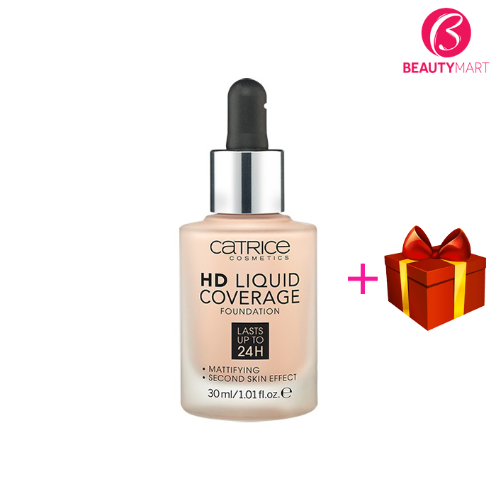 Kem Nền Che Phủ Hoàn Hảo Catrice HD Liquid Coverage Màu 010 Light Beige