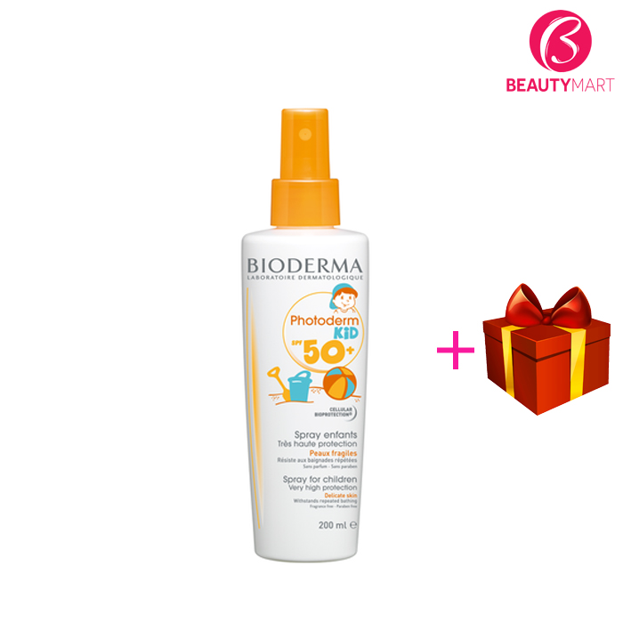 Xịt Chống Nắng Cho Bé Bioderma Photoderm Kid Lait Enfant SPF50+