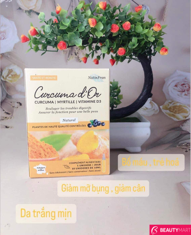 Tinh Nghệ Nano Curcuma d’Or NatinFran Của Pháp Hộp 10 ống