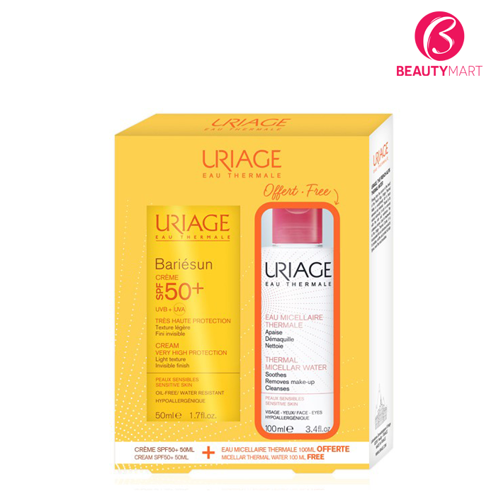 Bộ Kem chống nắng Uriage và Nước tẩy trang Uriage Eau Micellaire