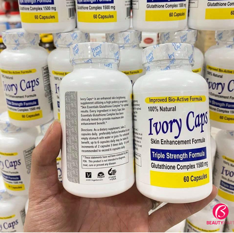 Viên Trắng Da Trị Nám Số 1 Của Mỹ Ivory Caps Glutathione