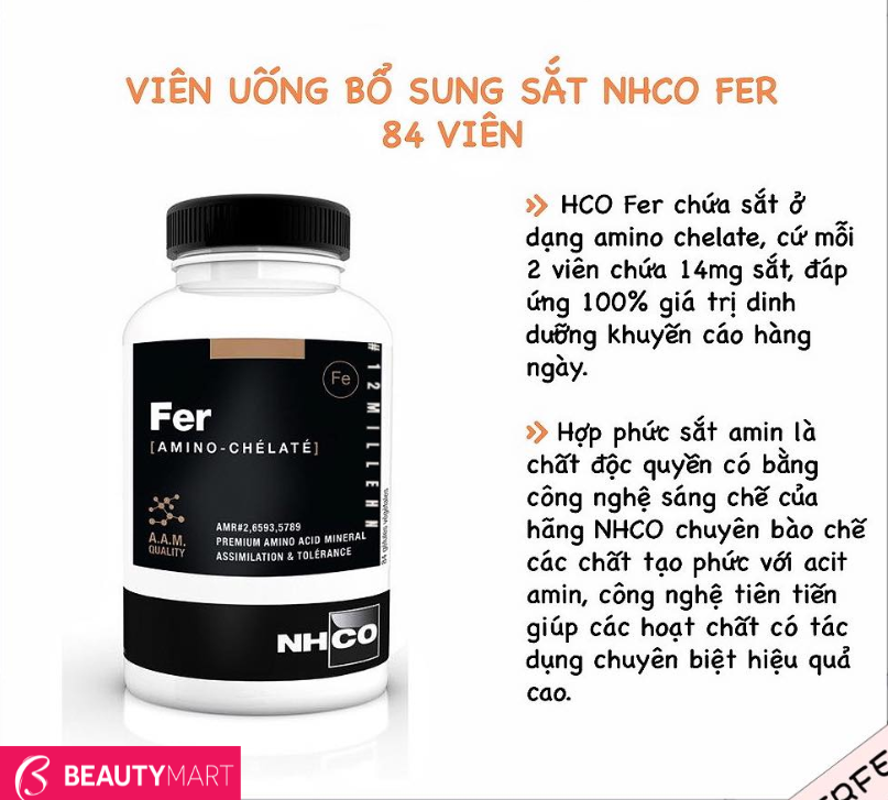 cách uống Viên uống sắt Fer NHCO của Pháp