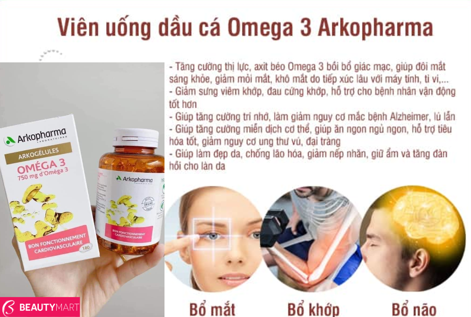 Viên Uống Dầu Cá Omega 3 Arkopharma 180 Viên Pháp