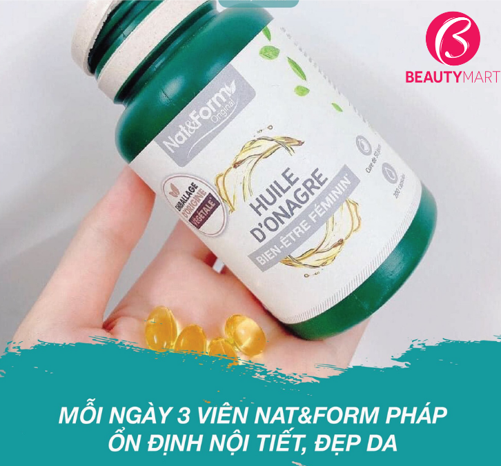 Viên Tinh Dầu Hoa Anh Thảo Nat & Form Huile D’Onagre Pháp Hộp 200 Viên