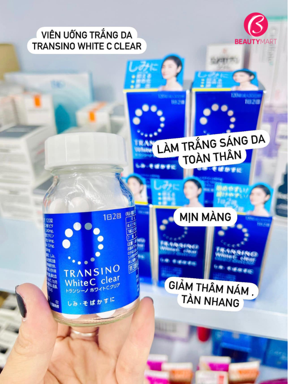 Viên Uống Transino White C Clear Hỗ Trợ Trắng Da, Cải Thiện Nám 120 viên