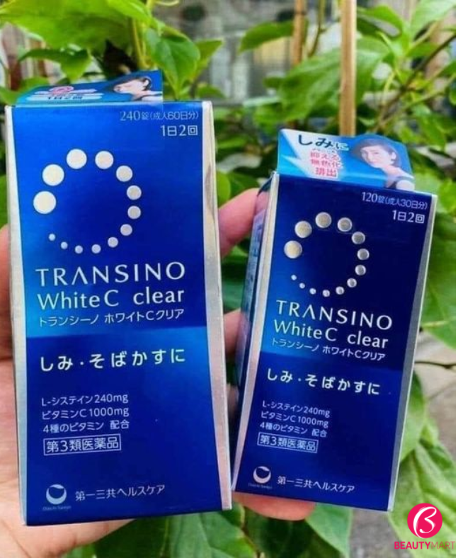 Viên Uống Transino White C Clear Hỗ Trợ Trắng Da, Cải Thiện Nám 120 viên