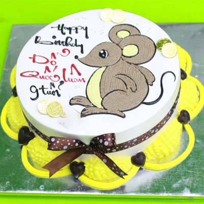 BTCH6  Bánh sinh nhật Bé chuột hồng Sz16  Tokyo Gâteaux  Đặt lấy ngay  tại Hà Nội