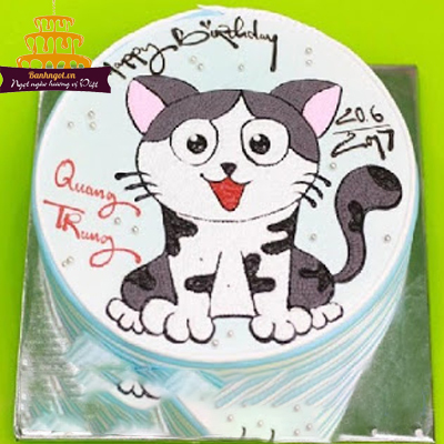 Bánh vẽ hình con mèo  Tiệm bánh Vani