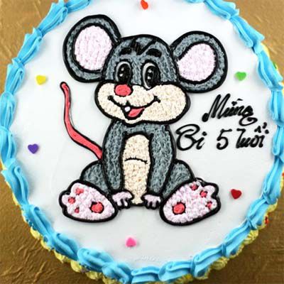 Bánh kem hình con chuột tuổi Tý cực kì đáng yêu và ngộ nghĩnh. Không chỉ là món quà sinh nhật, món bánh này còn thể hiện được sự ấn tượng với người nhận. Khiến tất cả khách mời ngả mũ trong ngày kỉ niệm đặc biệt.