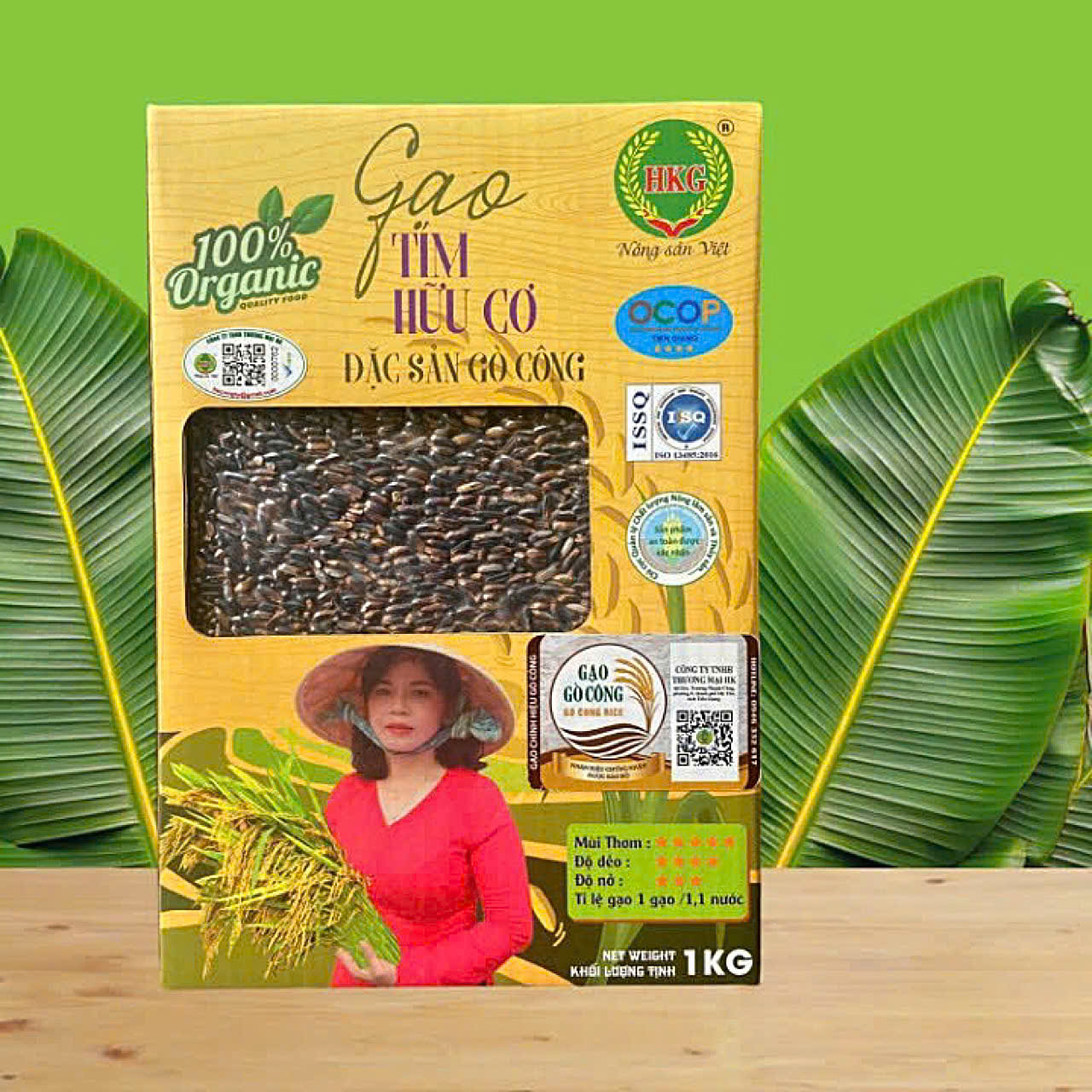 HỘP 1KG HÚT CHÂN KHÔNG GẠO TÍM HỮU CƠ