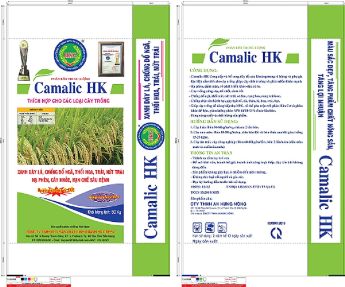PHÂN BÓN TRUNG VI LƯỢNG CAO CẤP CAMALIC HK (Lúa, Cây Ăn Trái ) Bao 50Kg