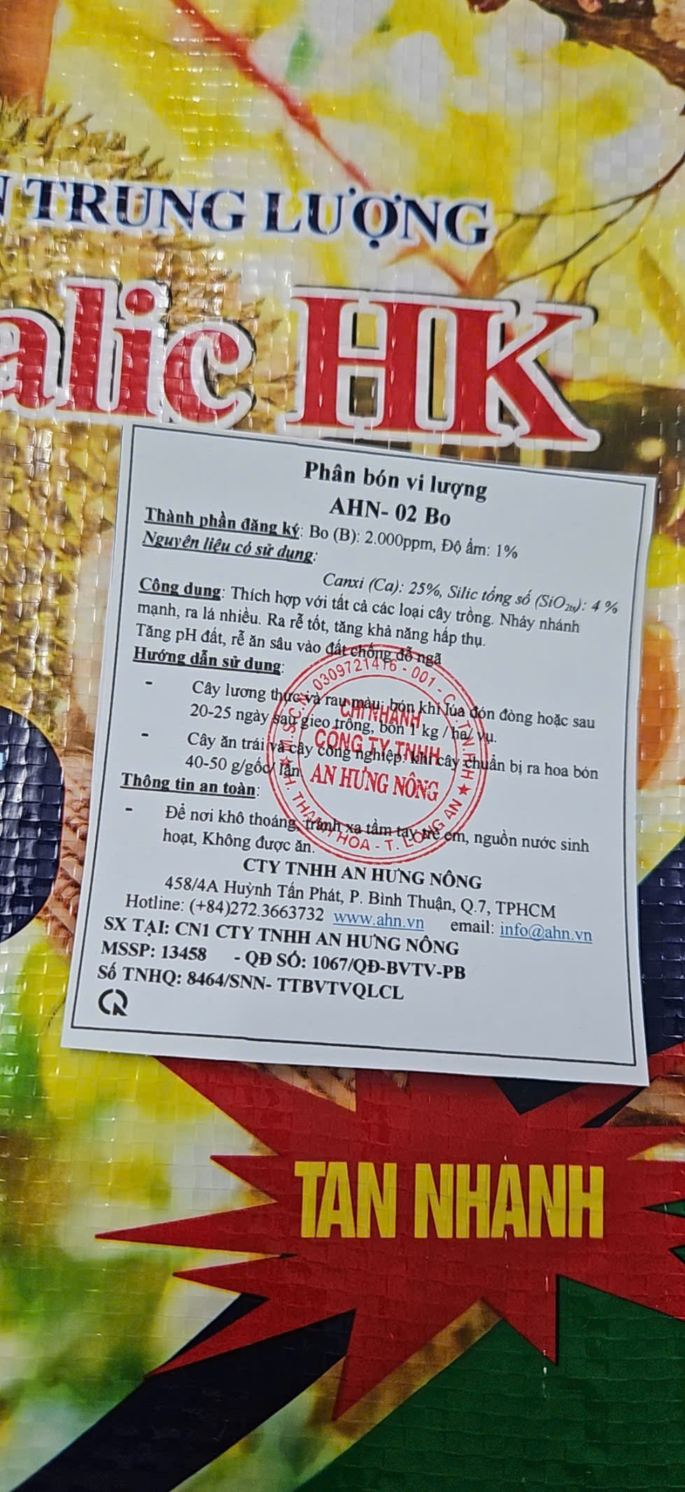 PHÂN BÓN TRUNG VI LƯỢNG CAO CẤP CAMALIC DDTH Túi 2Kg