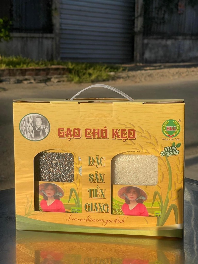 GẠO VD20 ĐẶC SẢN GÒ CÔNG VUÔNG TÔM HỘP 1KG