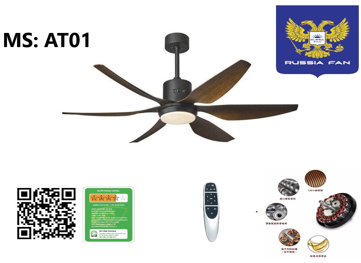 QUẠT TRẦN ĐÈN AT01