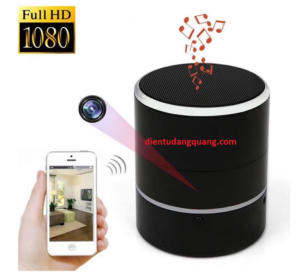 Camera IP wifi loa nghe nhạc bluetooth quay 180 độ xem từ xa qua điện thoại