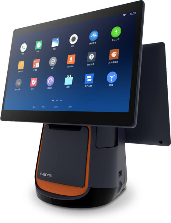 Máy POS bán hàng Sunmi T2 – 2 Màn Hình tiện ích