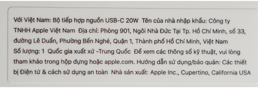 Bộ Sạc Nhanh Apple 20W Type-C Chuẩn PD Cho iPhone 14  Plus - Chính Hãng