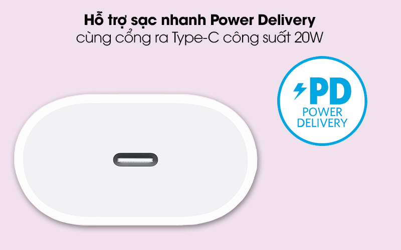 Bộ Sạc Nhanh Apple 20W Type-C Chuẩn PD Cho iPhone 13 - Chính Hãng