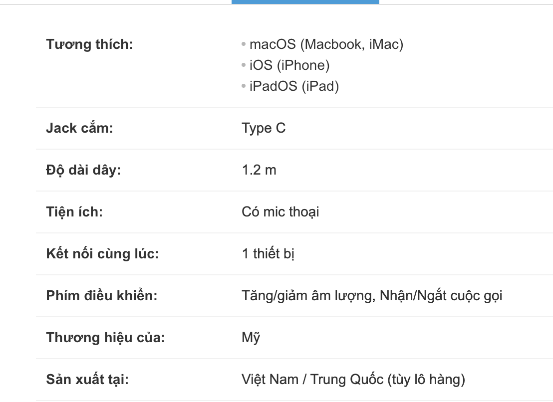 Tai Nghe iPhone 16 Pro Max - Chính Hãng