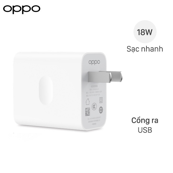 Adapter Sạc Nhanh 18W Cho Oppo A91 - Chính Hãng