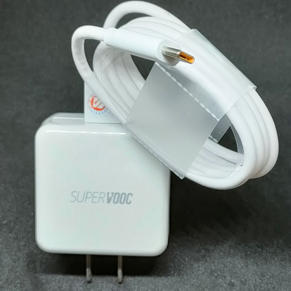 Bộ Sạc Cáp SuperVOOC Oppo Reno5 50W - Cáp SuperVOOC Type-C (Chân Vàng)