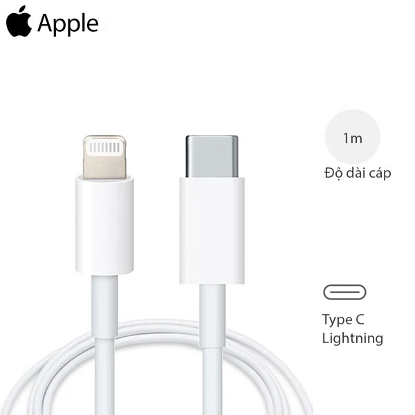 Cáp Sạc Nhanh iPhone USB-C sang Lightning (1M) – Siêu Phụ Kiện