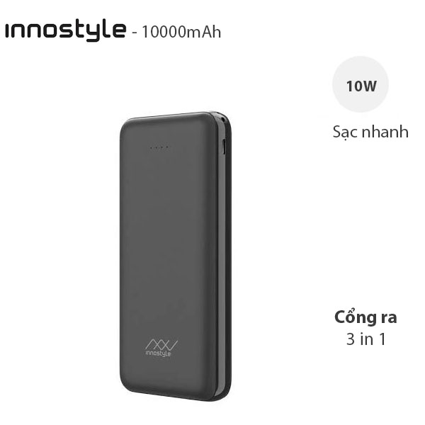 Phụ kiện Pin Dự Phòng Innostyle PowerGo SMART AI 10000mAh - Chính Hãng