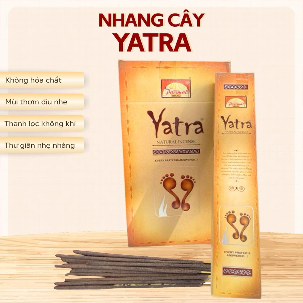 Nhang Cây Yatra - Nhang Đàn Hương Ấn Độ - Nhang Ấn Độ - Hàng Chính Hãng