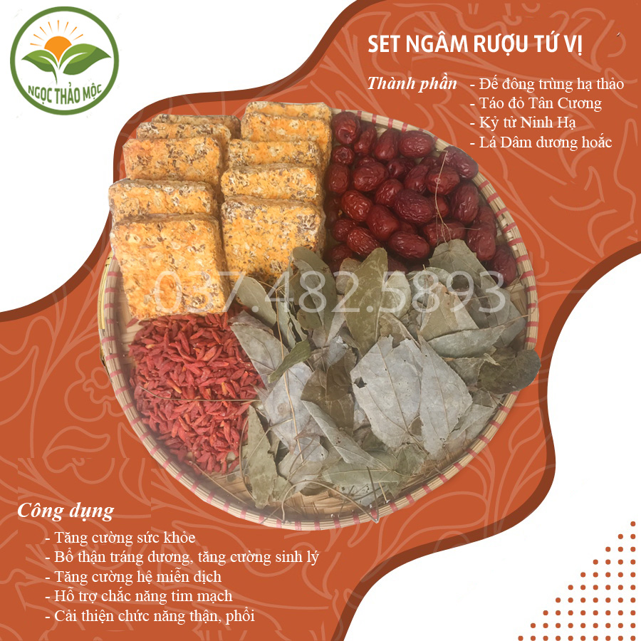 Set ngâm rượu tứ vị đại bổ