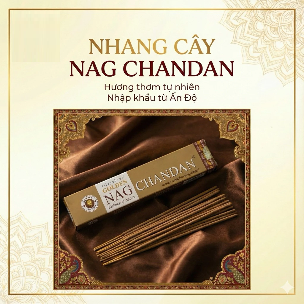 Nhang Cây NAG Chandan - Nhang Cây Đàn Hương Ấn Độ - Nhang Ấn Độ - Hàng Chính Hãng