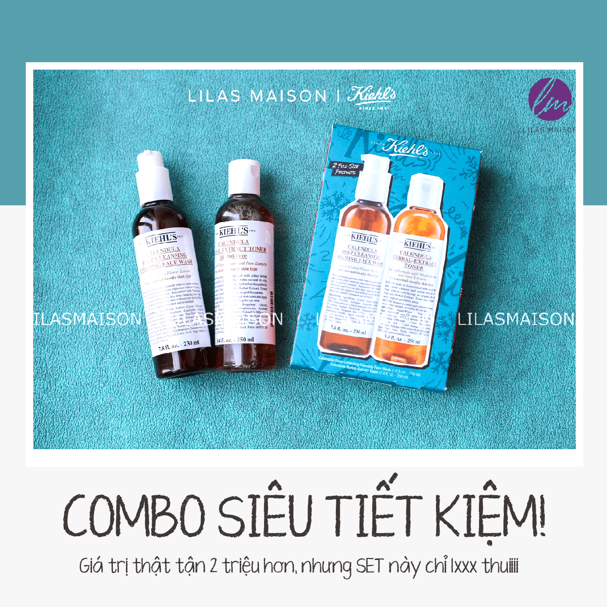 COMBO SET DƯỠNG DA KIEHL'S CÂN MỌI LOẠI DA KHÓ CHIỀU!