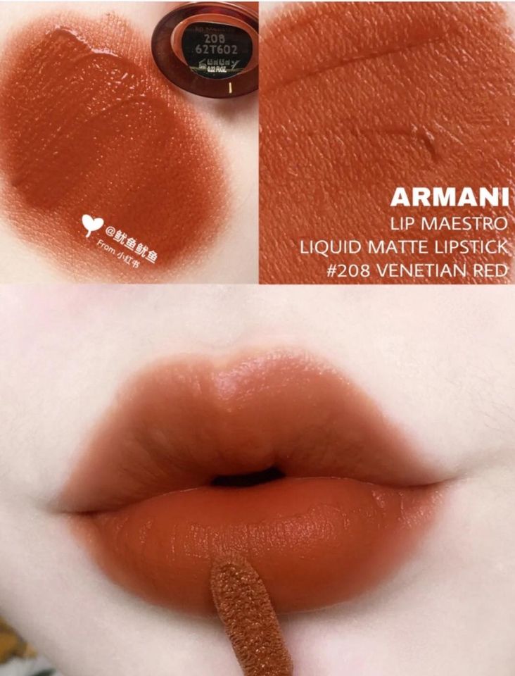 Son Kem Giorgio Armani Lip Maestro 208 Venetian Red - Mỹ Phẩm Hàng Hiệu  Pháp - 
