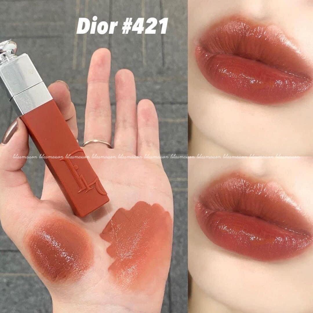 Son Dior 421 Natural Tea  Phiên Bản Addict Lip Tint Cam Đất Hot Nhất