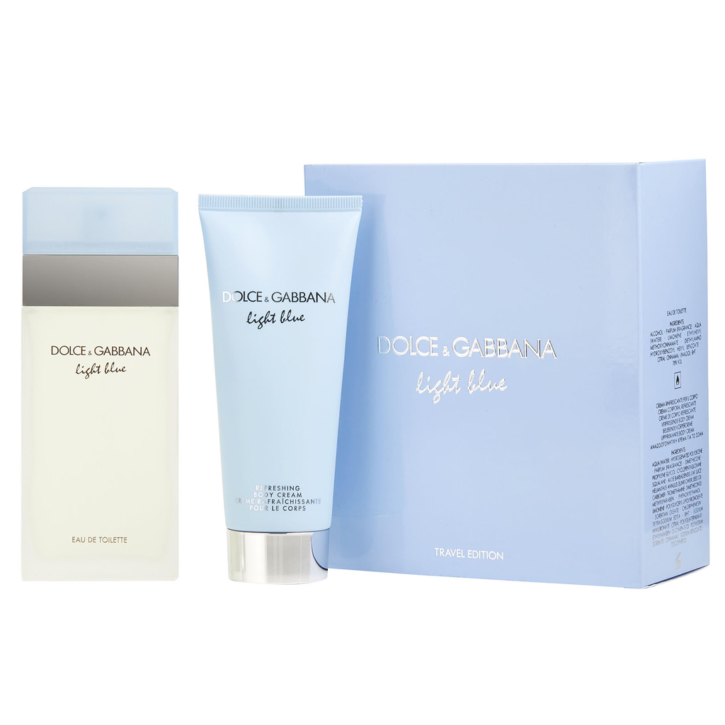 Set Nước Hoa Nữ Dolce & Gabbana Light Blue EDT (100ml + Body Cream 100ml)