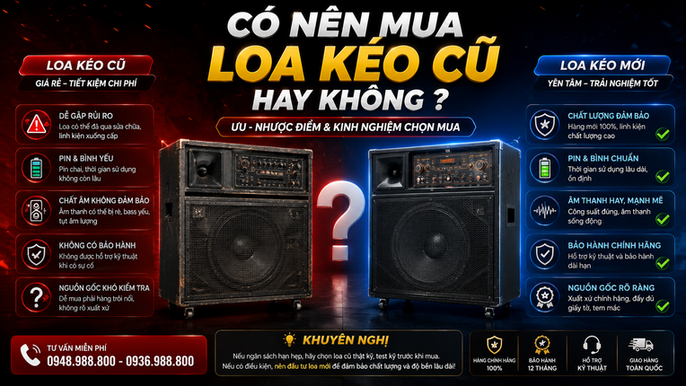 Có nên mua loa kéo cũ không năm 2026
