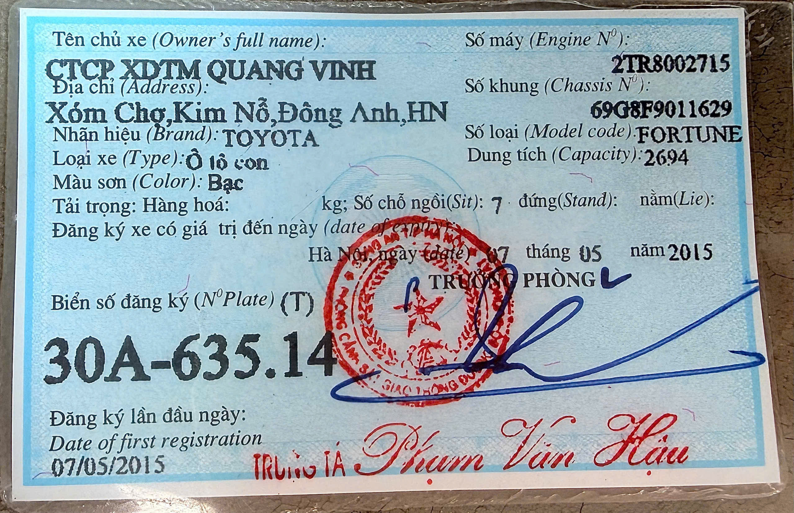 Dịch Vụ Sang Tên Xe Mang Tên Công Ty Không Có Hóa Đơn Chứng Từ 2026