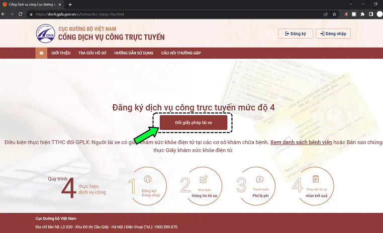 Thủ tục đổi bằng lái xe online qua cổng dịch vụ công 2025