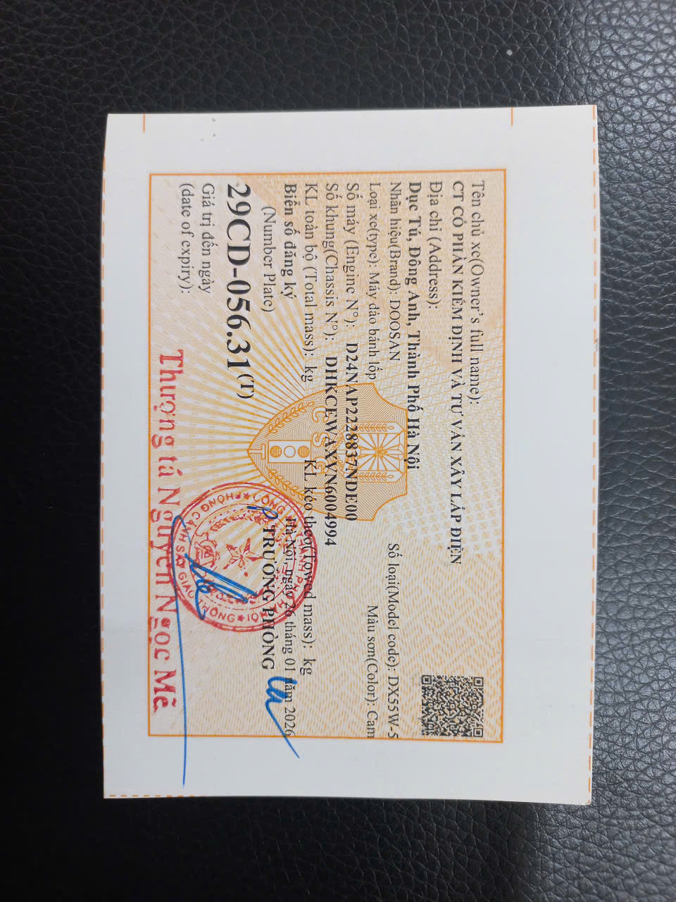 Dịch Vụ Đăng Ký Xe Công Trình 2026