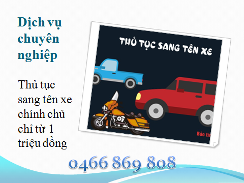 Dịch vụ sang tên xe huyện Chương Mỹ