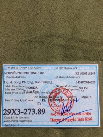 Dịch vụ sang tên xe máy quận Nam Từ Liêm