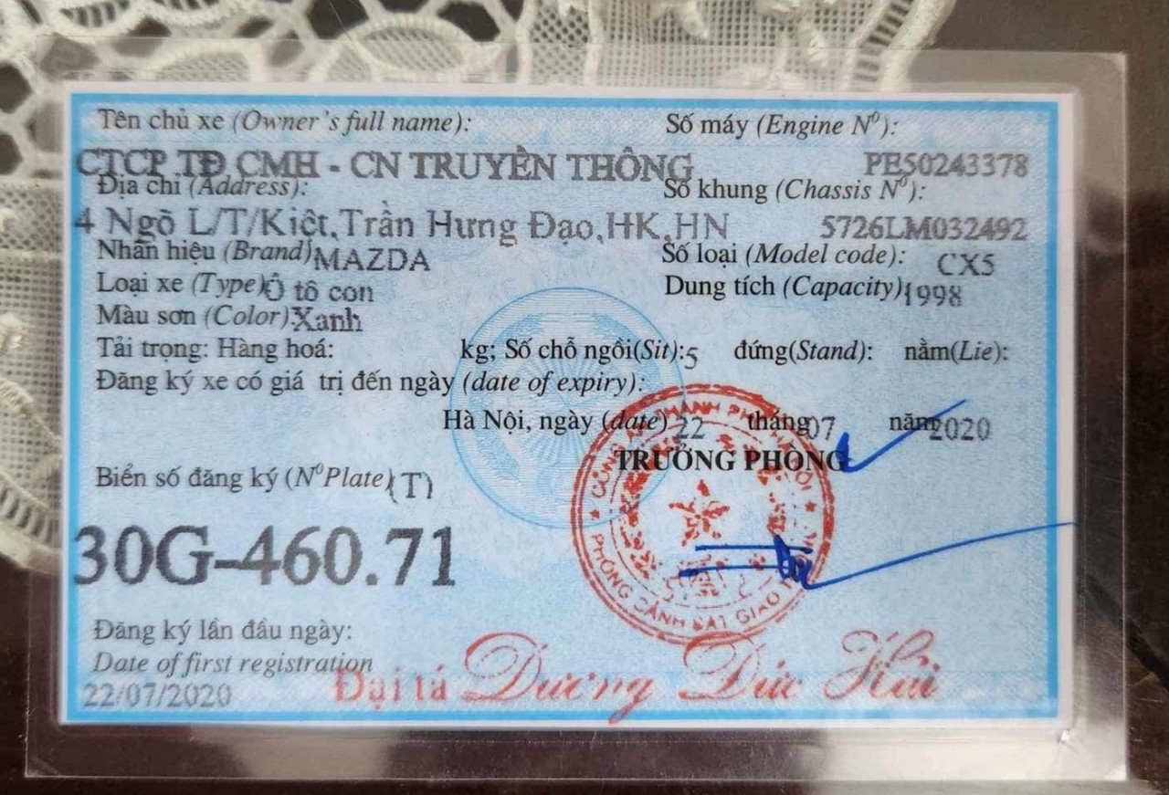 Dịch vụ cấp lại giấy đăng ký xe ô tô bị mất tháng 11/2023