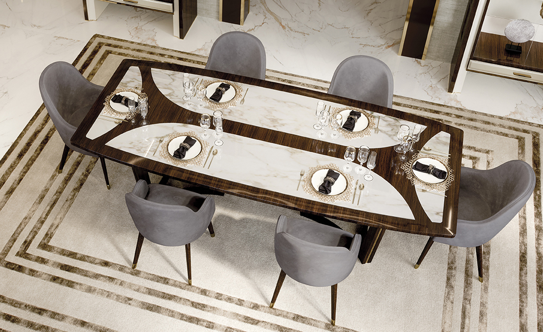 NỘI THẤT BÀN ĂN CEPPI ITALY  270x120x80h