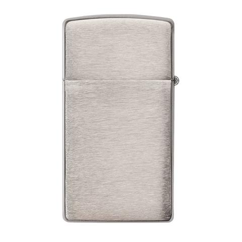 Zippo Slim Brushed Chrome đơn giản tinh tế quà tặng người thân